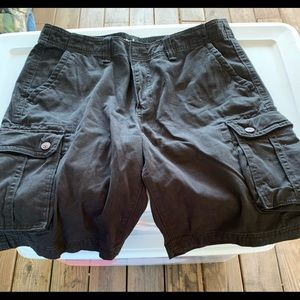 Mens black cargo shorts